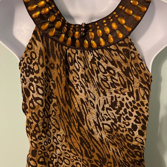 Ultra Pink Blouse Sleeveless Liner Animal Print Size Large - Picture 9 of 16